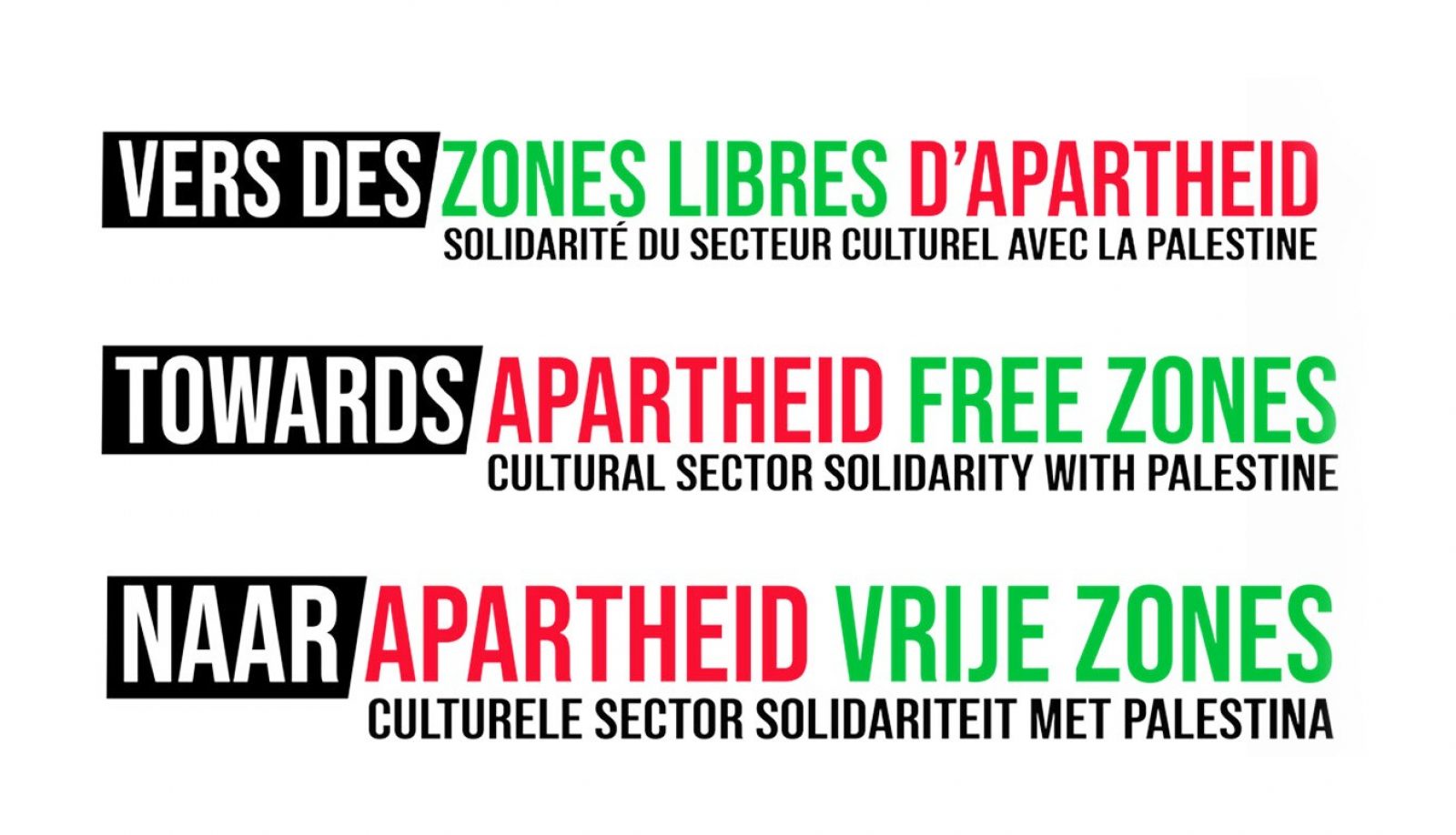 Toward Apartheid Free Zones